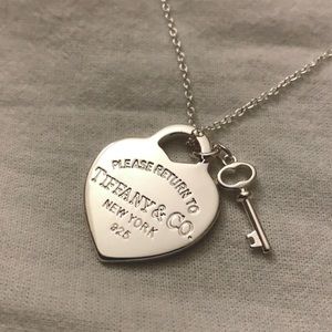 Tiffany and co. heart tag with key
